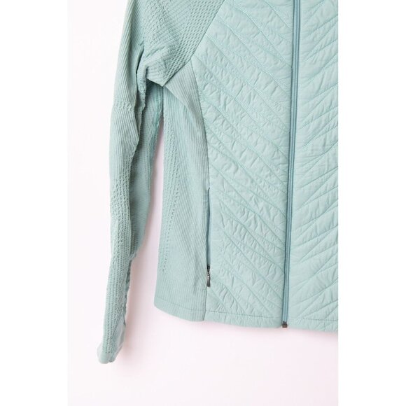 Athleta Sz S Quilted Lightweight Jacket Women Full Zip Mint Green - Picture 5 of 12